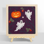 Ghosts and wild pumpkin punch needle kit for beginners
