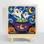 Ghosts in magic cauldron punch needle kit for beginners