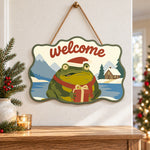 Gift frog welcome paint by numbers door hanger as indoor wall decor