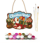 Gift stack celebration paint by numbers door hanger with paints and brushes