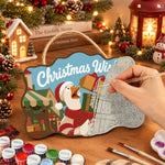 Gift stack celebration paint by numbers door hanger painting process