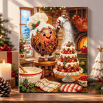 Gingerbread making fruit cake pearl diamond painting kit for beginners