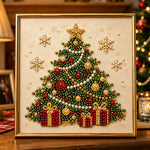 Glorious decorated christmas tree pearl diamond painting kit for beginners