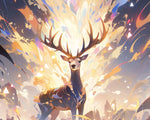 Glowing magical stag cross stitch kit for beginners