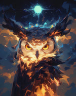 Glowing mystic owl cross stitch kit for beginners