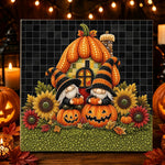 Gnome pumpkin cottage fall vibe pearl diamond painting kit for beginners
