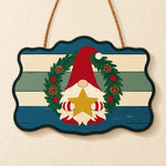 Gnome with star paint by numbers door hanger finished design