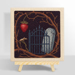 Gothic graveyard scene punch needle kit for beginners
