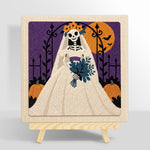 Gothic skeleton bride punch needle kit for beginners