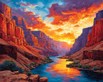 Grand canyon sunset landscape cross stitch kit for beginners
