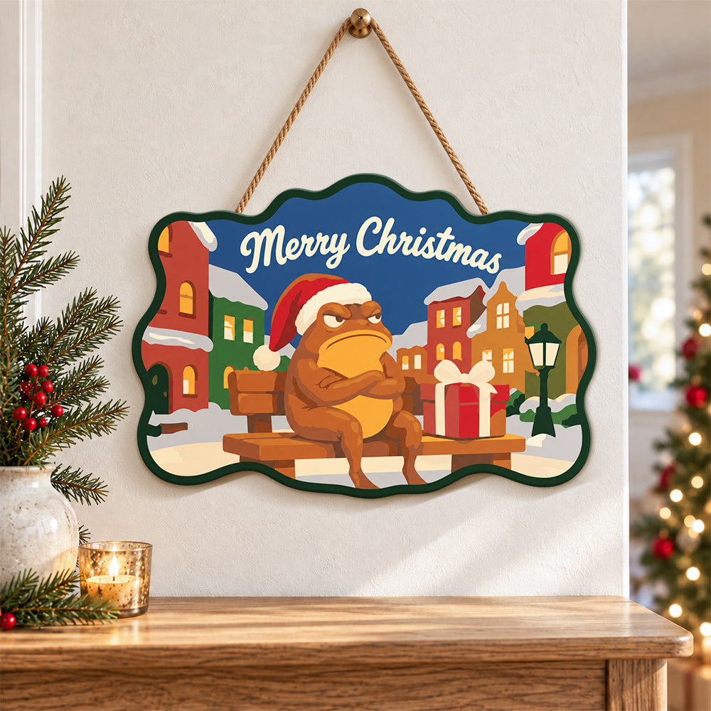 Grumpy town christmas paint by numbers door hanger as indoor wall decor