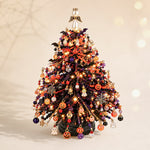 Halloween Beaded Tree Kit with orange, black and purple beads, pumpkins, bats and ghost charms
