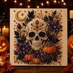 Halloween floral skull pearl diamond painting kit for beginners