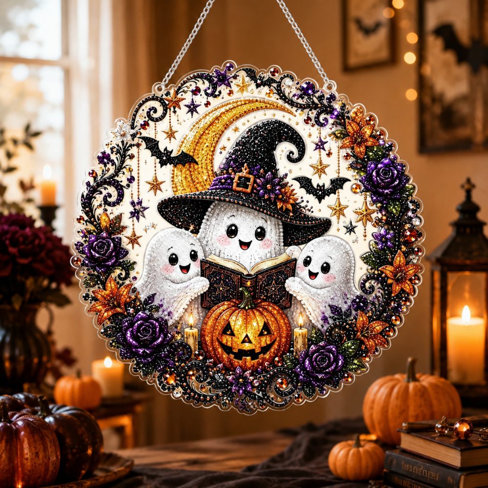 Halloween ghost story pearl diamond painting kit for beginners