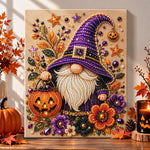 Halloween gnome with pumpkin pearl diamond painting kit for beginners