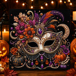 Halloween masquerade mask pearl diamond painting kit for beginners