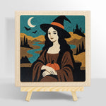 Halloween mona lisa witch punch needle kit for beginners