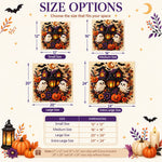 Halloween pearl diamond painting size guide with multiple large size options