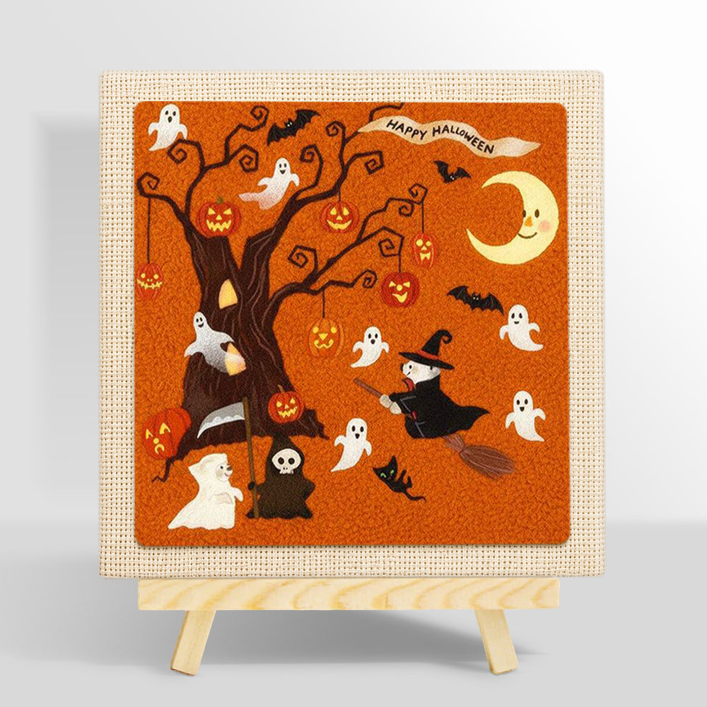 Halloween spooky tree punch needle kit for beginners