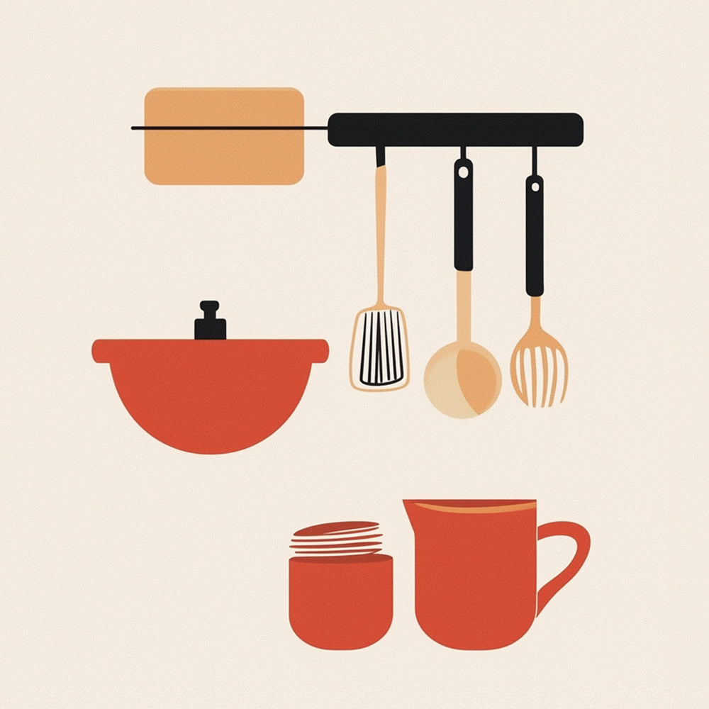 Hanging kitchen gadgets cross stitch kit for beginners