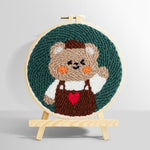 Happy bear punch needle kit for beginners