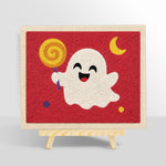Happy ghost with lollipop punch needle kit for beginners