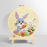 Happy rabbit harvest punch needle kit for beginners