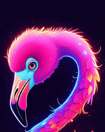 Heart shape flamingo cross stitch kit for beginners