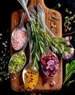 Herbs and spices still life cross stitch kit for beginners