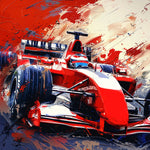 High-speed red racing car cross stitch kit for beginners