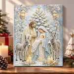 Holy family winter nativity pearl diamond painting kit for beginners