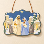 Journey to bethlehem paint by numbers door hanger finished design
