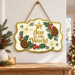 Joy to the world wreath paint by numbers door hanger as indoor wall decor