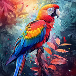 Jungle macaw cross stitch kit for beginners