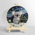 Koala and mountains under the stars punch needle kit for beginners