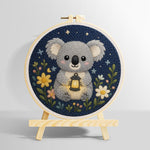 Koala and wildflowers punch needle kit for beginners