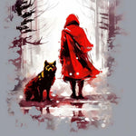 Little red riding hood scene cross stitch kit for beginners