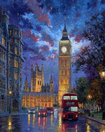 London starry night cross stitch kit for beginners