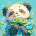 Lotus panda cross stitch kit for beginners