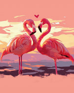 Loving flamingos cross stitch kit for beginners