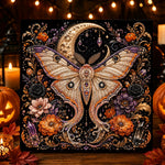 Luna moth and crescent moon pearl diamond painting kit for beginners