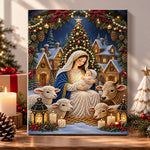 Madonna and child christmas nativity pearl diamond painting kit for beginners