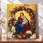 Madonna and child pearl diamond painting kit for beginners