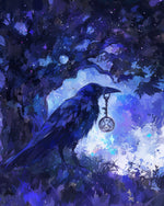 Magic raven with key cross stitch kit for beginners
