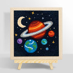 Magical and colorful solar system punch needle kit for beginners
