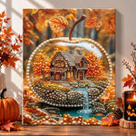 Magical apple shaped fall world pearl diamond painting kit for beginners