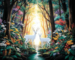 Magical forest deer cross stitch kit for beginners