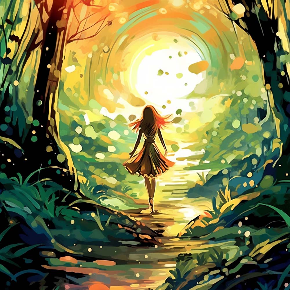Magical forest journey cross stitch kit for beginners
