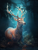 Magical forest stag cross stitch kit for beginners