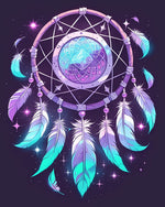 Magical galaxy dreamcatcher cross stitch kit for beginners